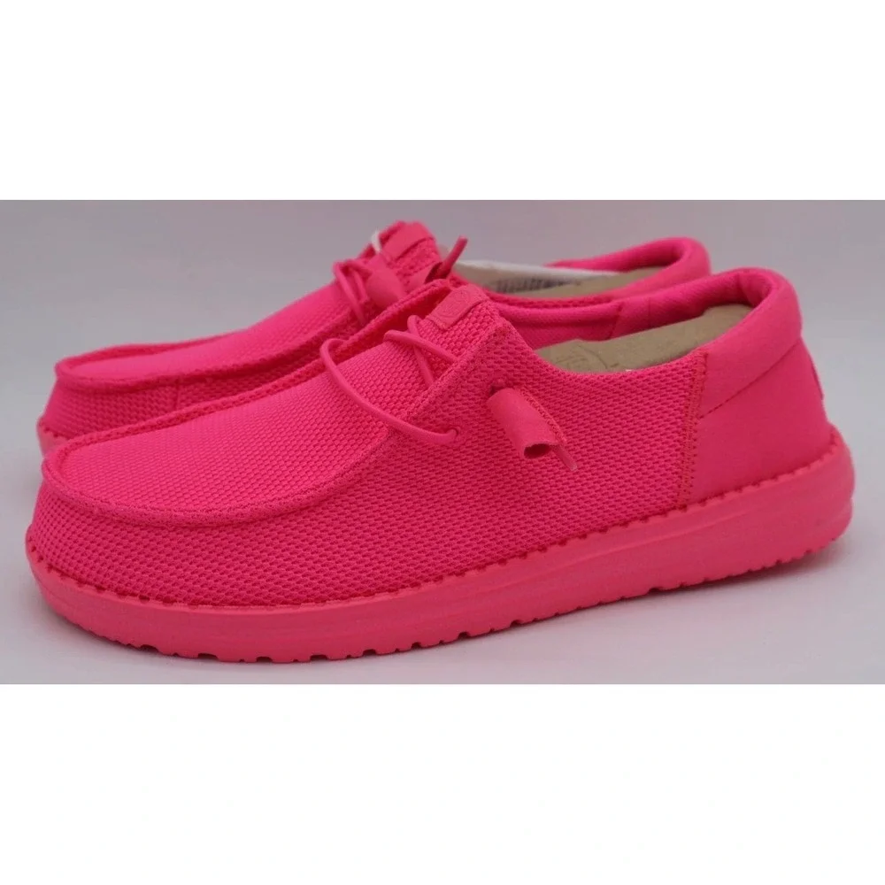 Hey Dude Wendy Funk Mono Women Size 9 Electric Pink New Wide Lightweight Comfort - Picture 5 of 8